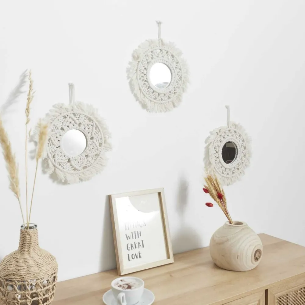 Zestaw 3 okrągłych luster CALEO * HowHomely Discount