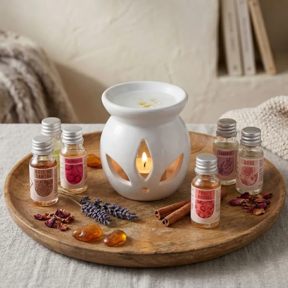 Zestaw 12 olejków zapachowych z kominkiem * Atmosphera Best