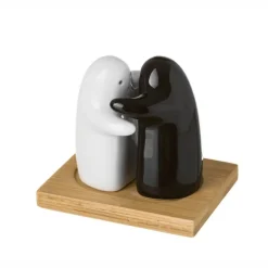 Zestaw pojemników na podstawce SALT & PEPPER * HowHomely Sale