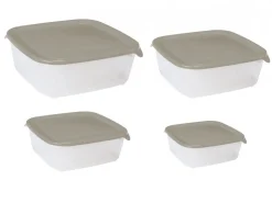 Zestaw 4 pojemników na żywność Fresh&Go beżowe * CURVER Clearance