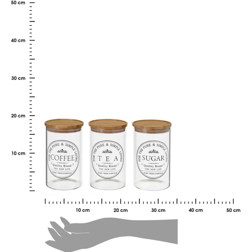 Zestaw słoików borokrzemowych 3x 1000 ml * HowHomely Discount