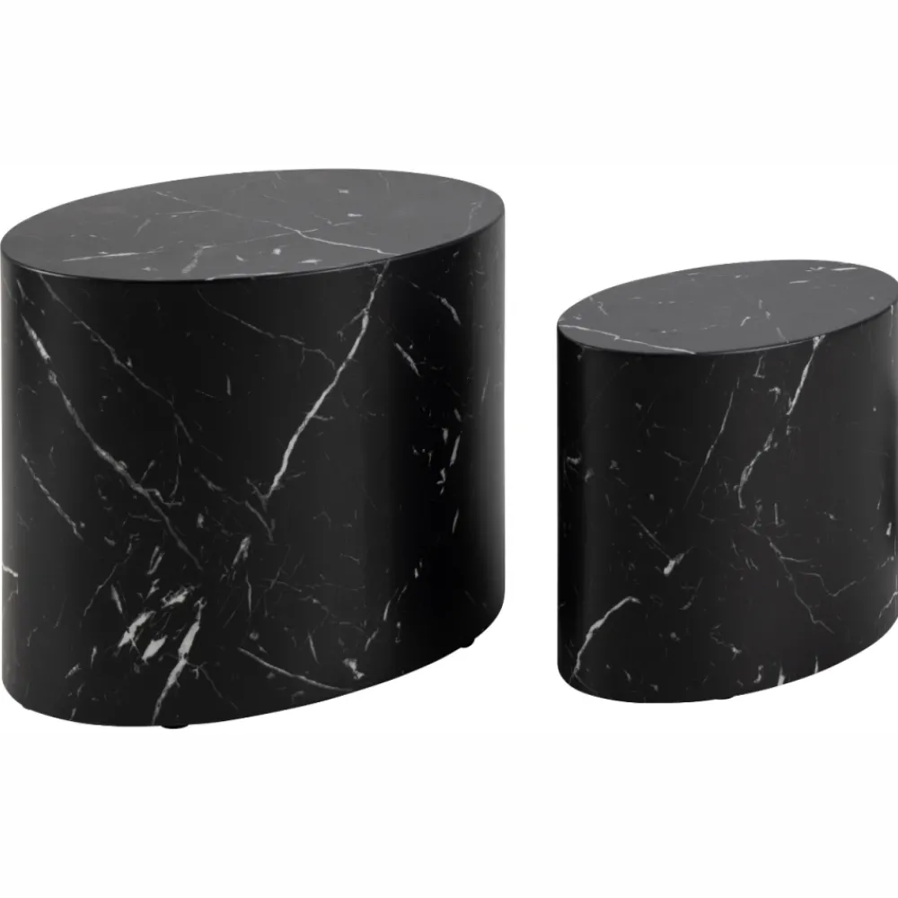 Zestaw 2 stolików Mice imitacja czarnego marmuru * Actona Discount