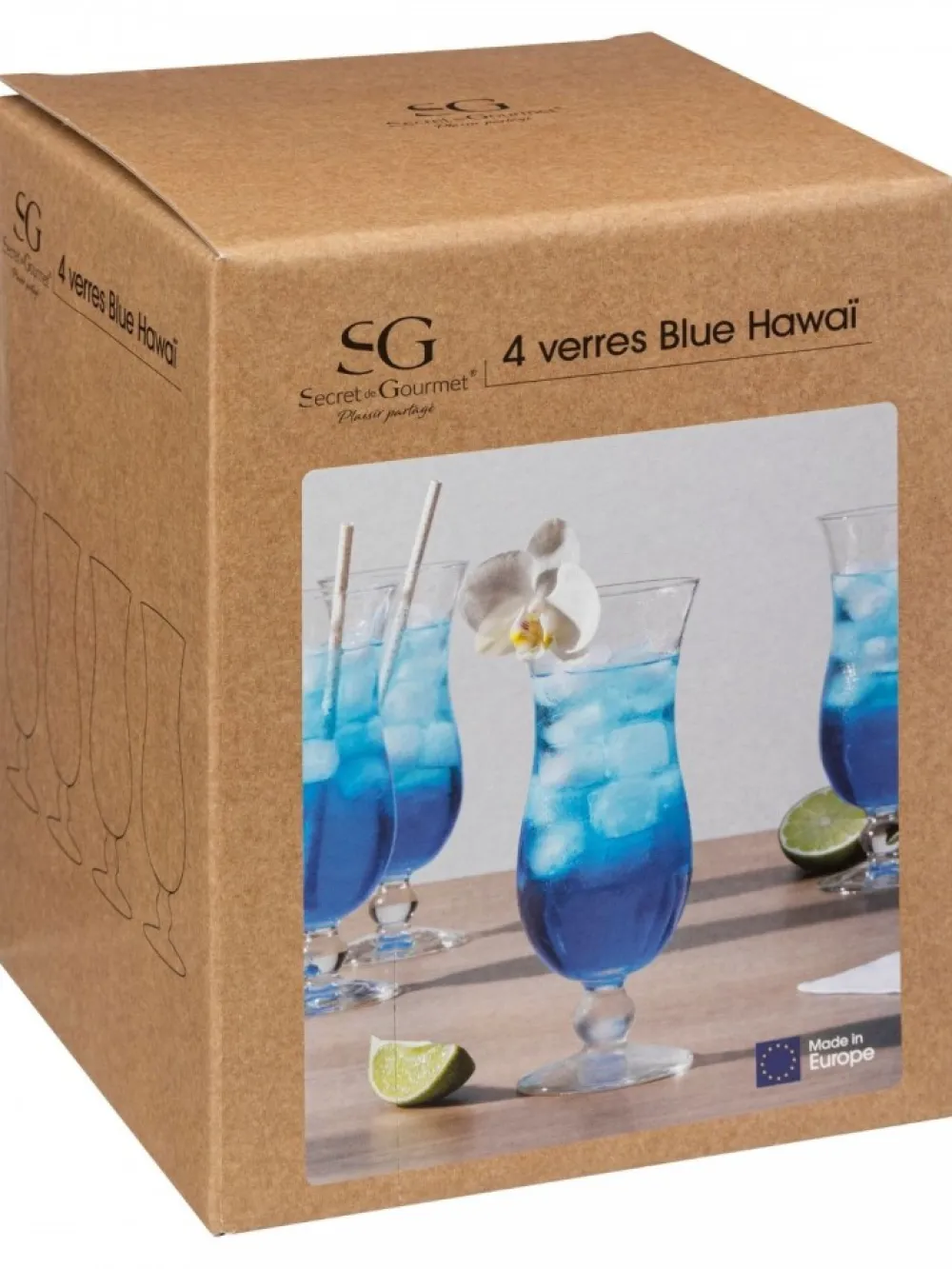 Zestaw 4 szklanek do koktajli 440 ml Hawai * Secret de Gourmet Sale