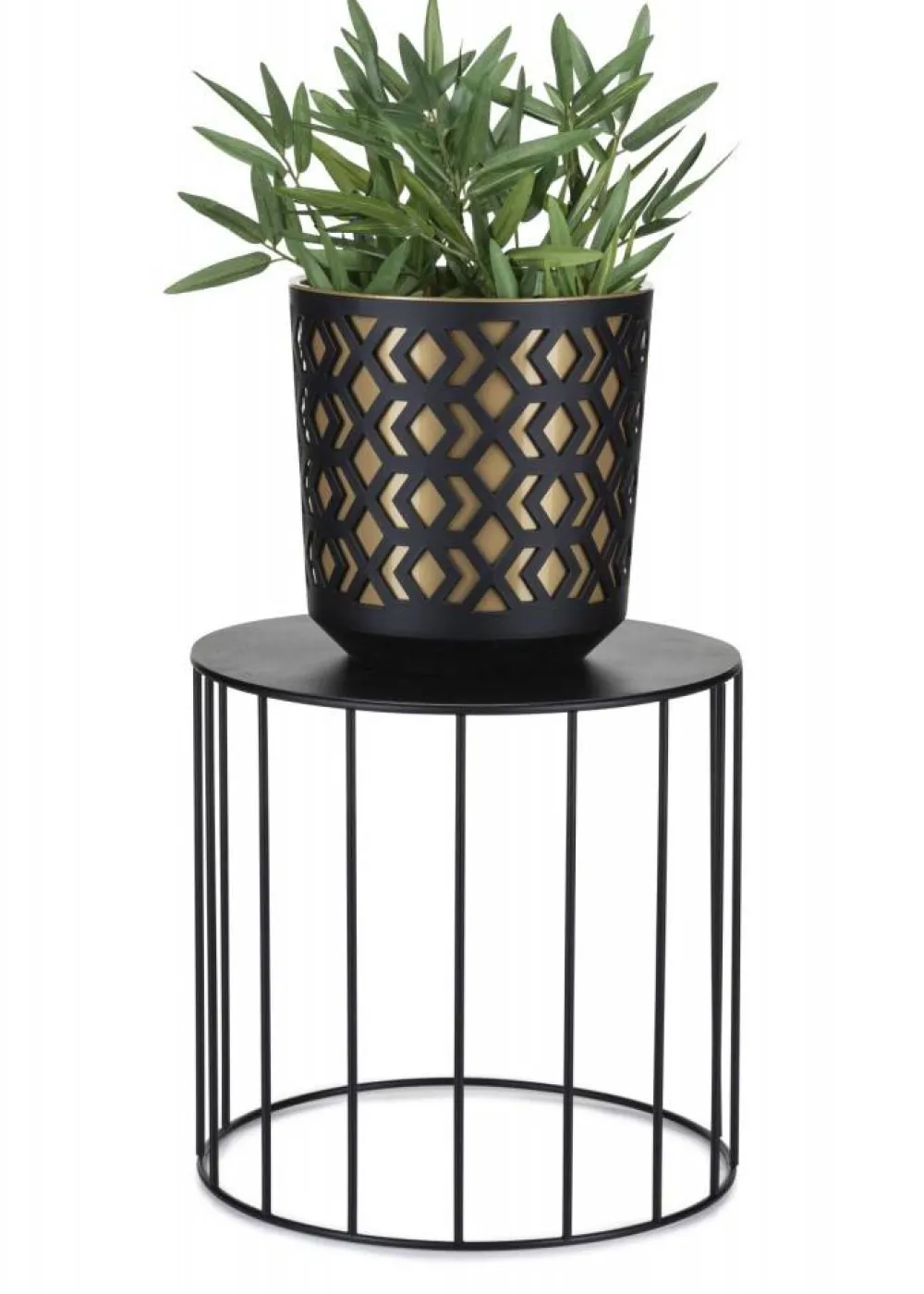 Zestaw trzech industrialnych czarnych kwietników LOFT * HowHomely Sale