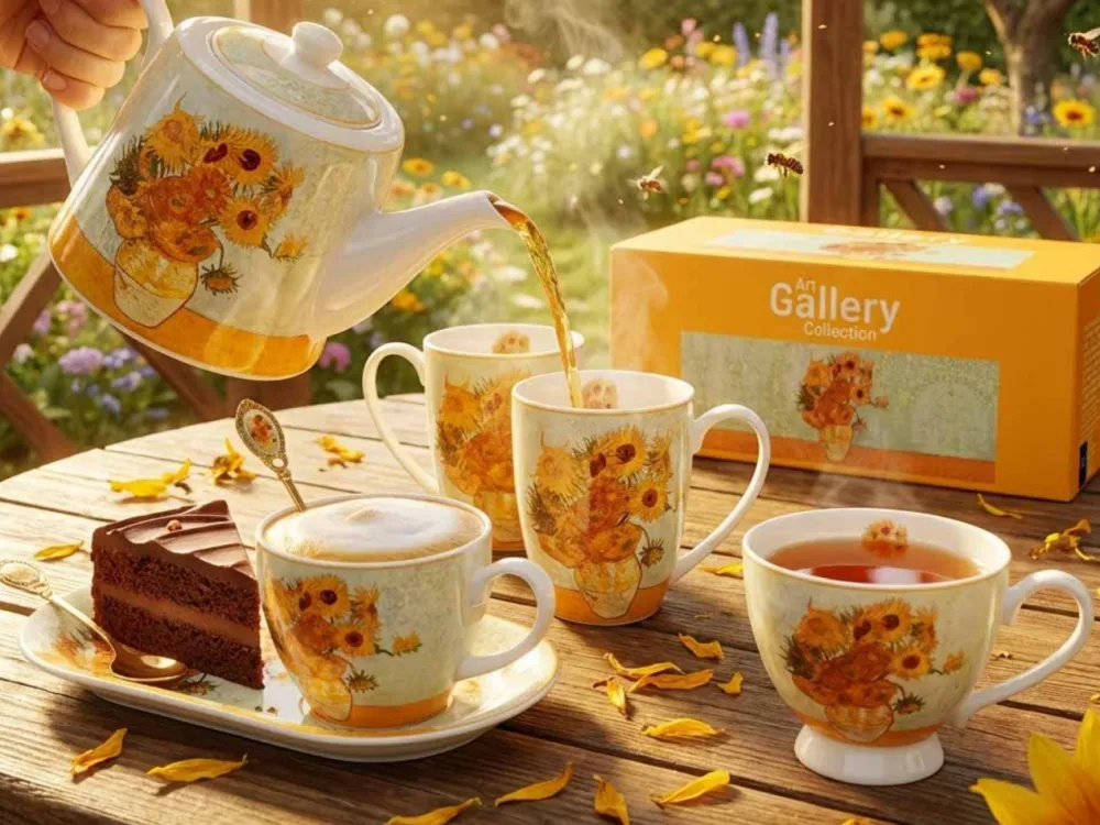 Zestaw 2 złote łyżeczki Van Gogh Sunflowers * Duo Sale
