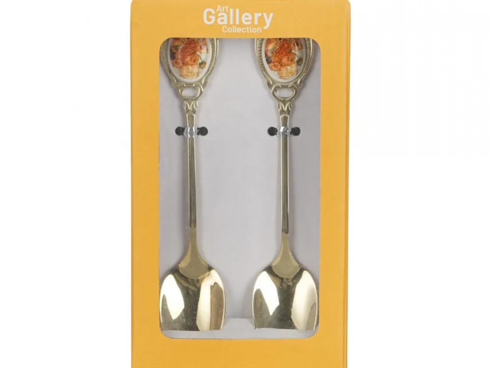 Zestaw 2 złote łyżeczki Van Gogh Sunflowers * Duo Sale