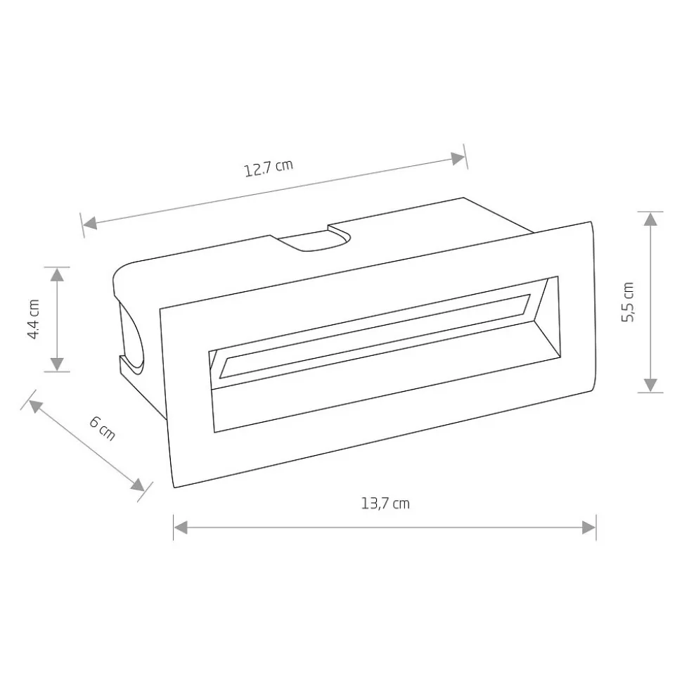 Zewnętrzna Oprawa Podtynkowa BAY Czarny 5W LED 3000K IP65