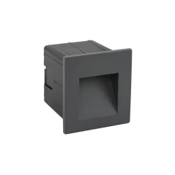 Zewnętrzna Oprawa Podtynkowa STEP Czarny 3W LED 3000K IP44