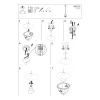 Zewnętrzna Lampa Wisząca AMELIA Czarny Szklany Klosz 1xE27 17,5cm IP44 * Nowodvorski