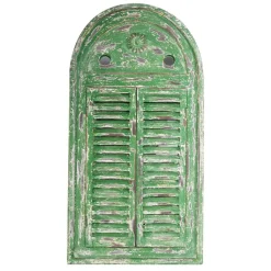 Zielone lustro z okiennicami 75 cm