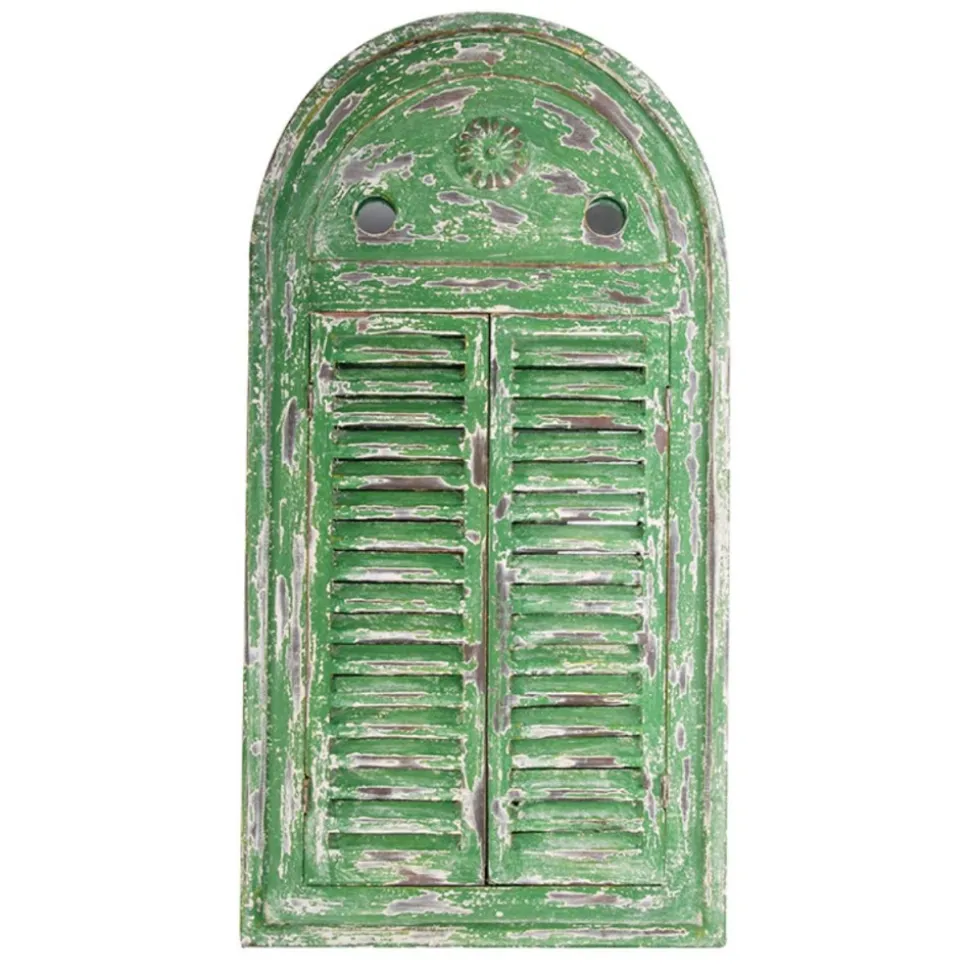 Zielone lustro z okiennicami 75 cm
